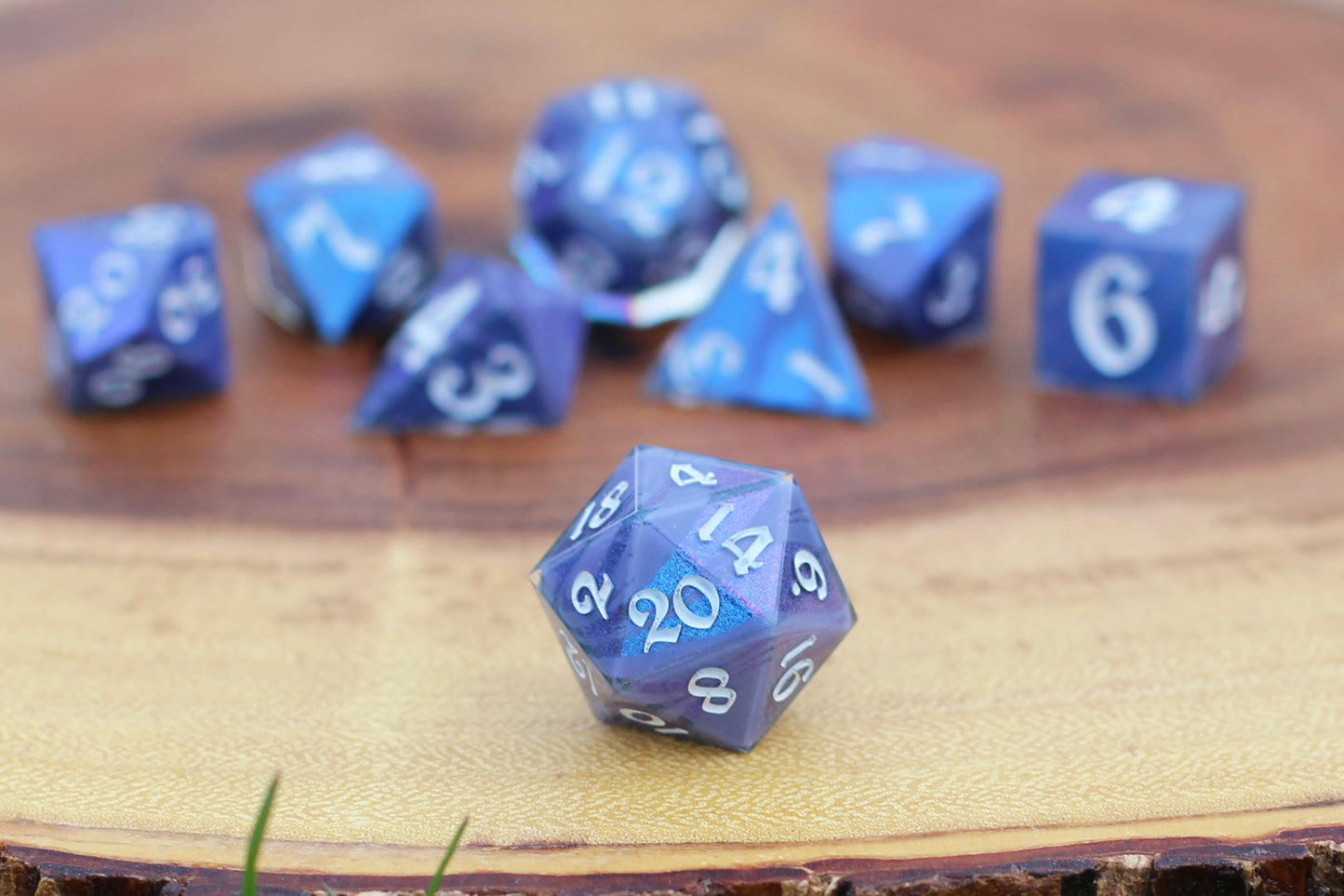 “Purple Marble” RPG Dice Set